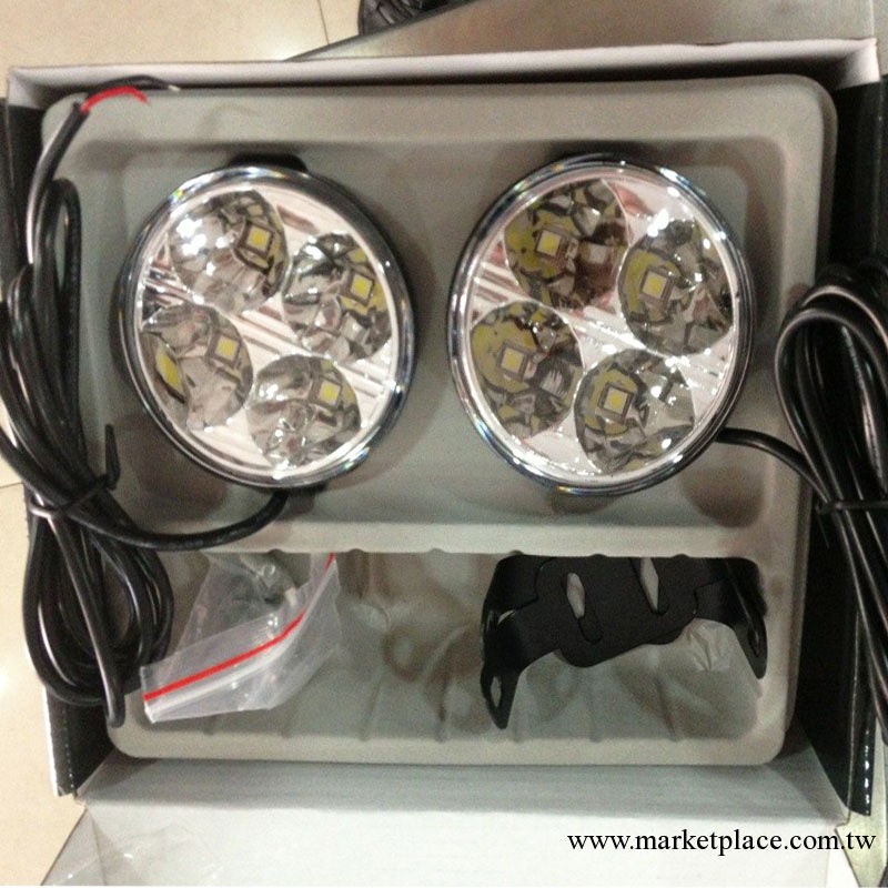 keen汽車LED日行燈 圓型四LED日間行車燈 霧燈改裝專用工廠,批發,進口,代購