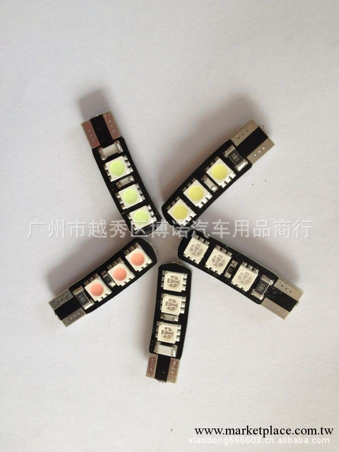 汽車LED解碼燈，T10 - 6 SMD 5050 解碼示寬燈，儀表燈批發・進口・工廠・代買・代購