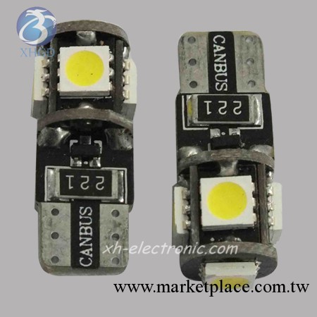 廠傢直銷汽車LED，T10 5SMD帶解碼，I-C驅動無極性批發・進口・工廠・代買・代購