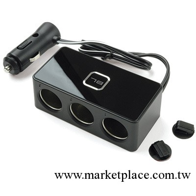 韓國FOURING 點煙器插座 點煙器一拖三 一分三汽車電源轉換分配器批發・進口・工廠・代買・代購