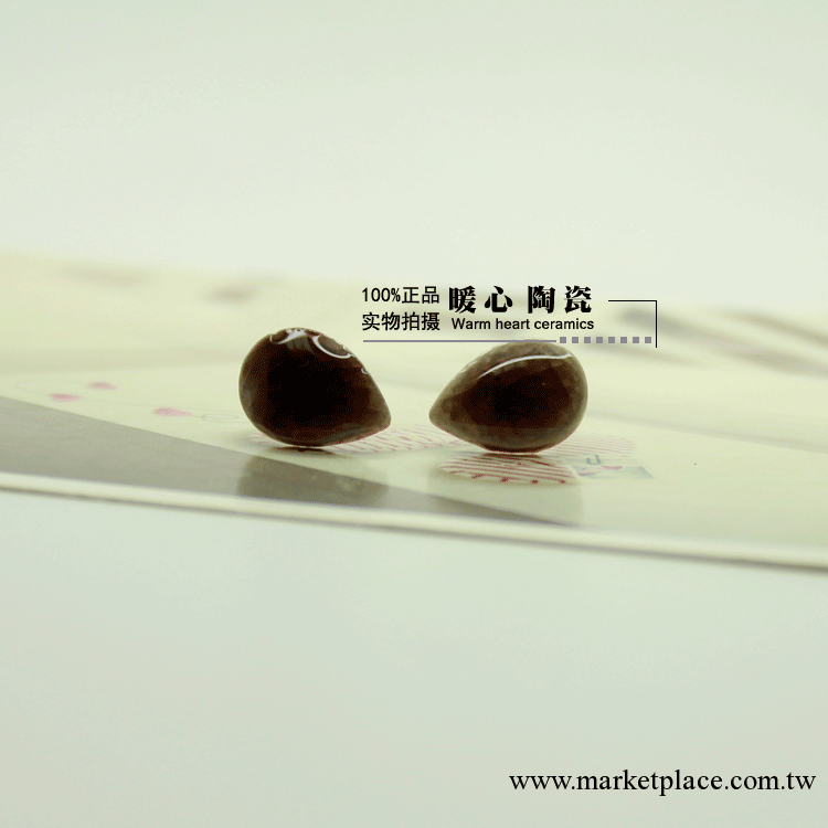ED007景德鎮暖心陶瓷 耳釘 耳飾 小號米粒小水滴 多色  糖果色工廠,批發,進口,代購