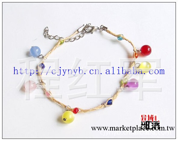 地攤新產品 地攤批發 小禮品 小商品 女士飾品 拉菲草腳鏈L0529-2工廠,批發,進口,代購