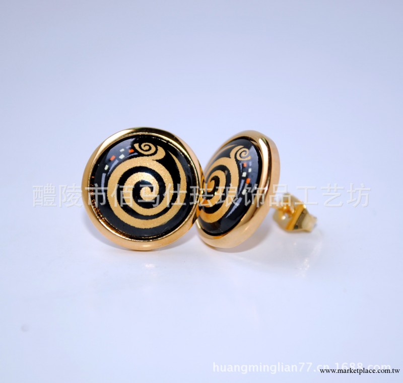 景泰藍飾品克林姆特系列琺瑯彩耳釘 enamel earring工廠,批發,進口,代購