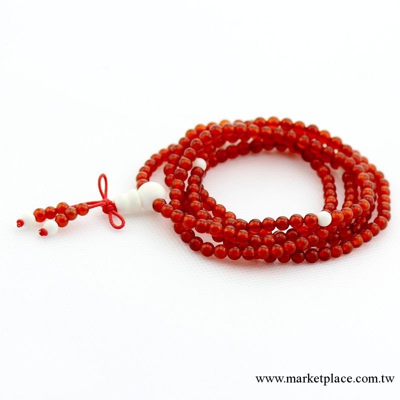 供應正品 4mm 天然紅瑪瑙/硨磲 216粒佛珠手鏈 水晶飾品工廠,批發,進口,代購