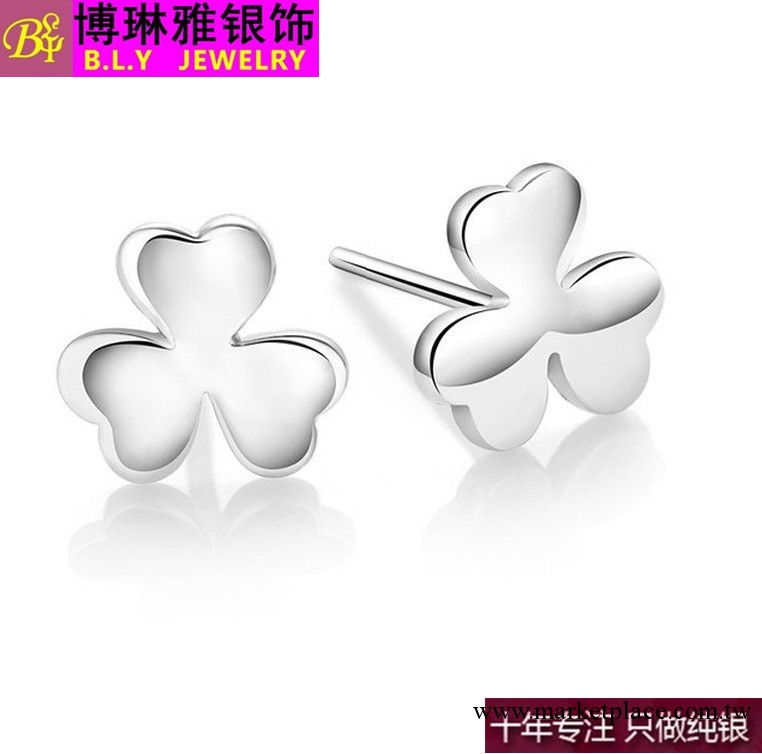 [工廠直銷]銀飾品耳環的發、三葉草之戀，保證質量 白金品質工廠,批發,進口,代購