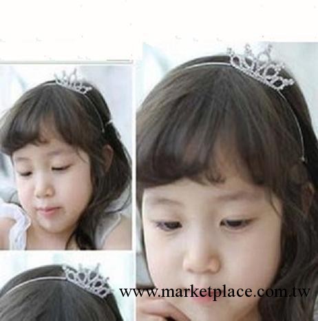 【廠傢直銷】韓版兒童皇冠 小公主水鉆頭飾 韓國兒童飾品工廠,批發,進口,代購