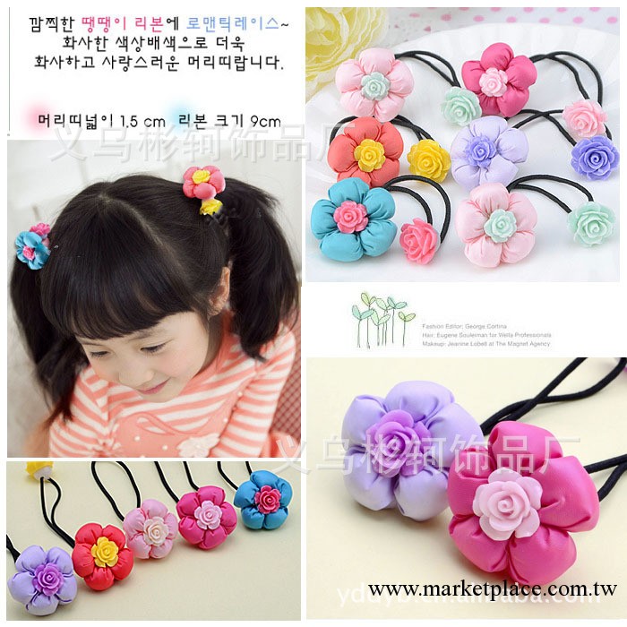 韓式最新款兒童發圈發繩頭飾發飾飾品廠傢直銷批發 F064工廠,批發,進口,代購