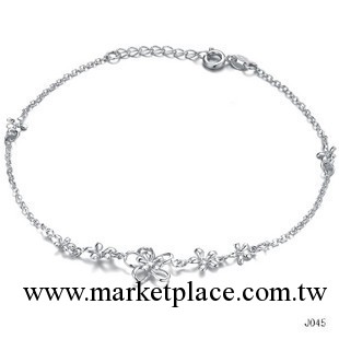 Silver Anklets 廠傢 飾品批發 飾品 女腳鏈 五葉梅花 腳鏈 YZ045工廠,批發,進口,代購