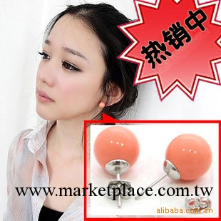 飾品 明星耳飾百搭糖果QQ球可愛耳釘耳環批發 金屬耳塞工廠,批發,進口,代購