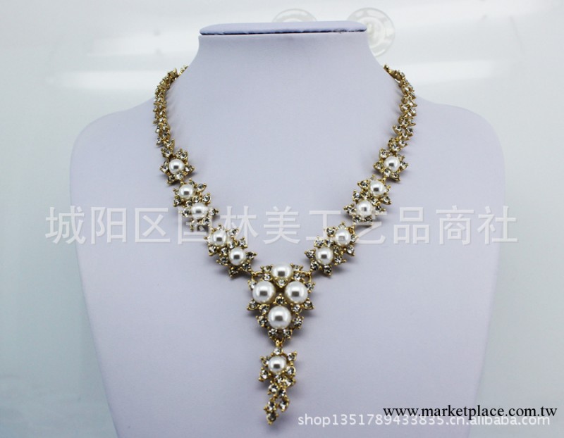 公司原創善良滿鉆奢華珍珠婚慶首選項鏈工廠,批發,進口,代購