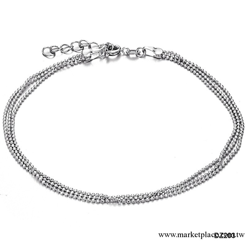 Platinium Plated Anklets 創意首飾 鍍白金女士腳鏈 203工廠,批發,進口,代購