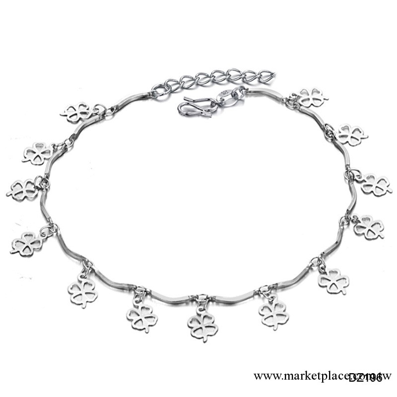 Platinium Plated Anklets 創意首飾 鍍白金女士腳鏈 防過敏 196工廠,批發,進口,代購