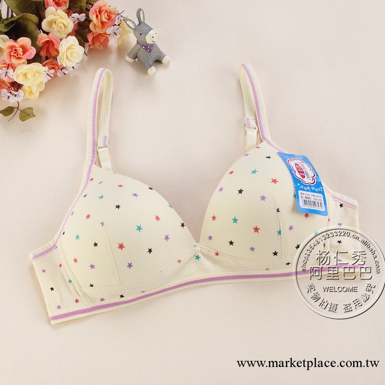 0723少女文胸批發 純棉學生可愛少女內衣 發育期無鋼圈胸圍 廠傢工廠,批發,進口,代購