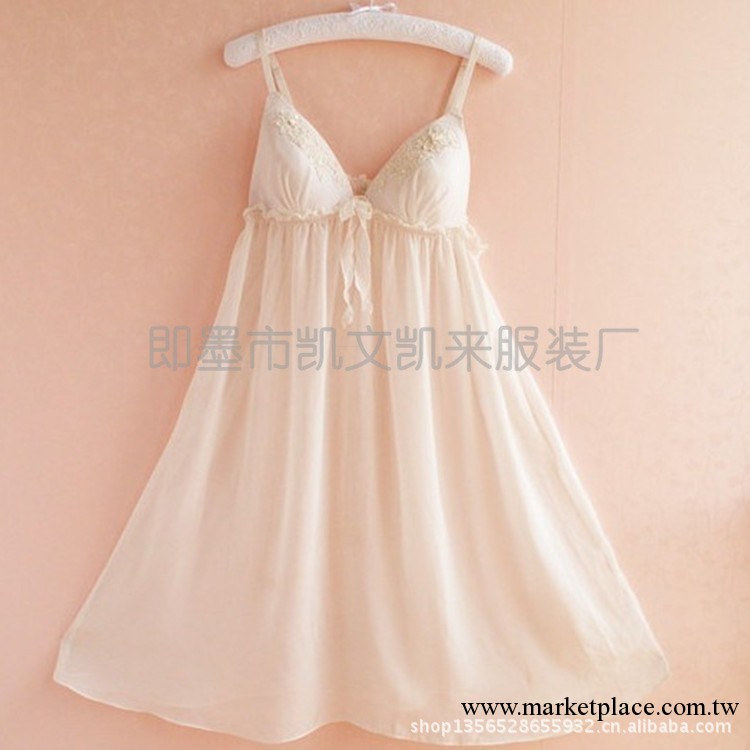 外貿睡衣內衣加工廠混發女士性感吊帶文胸罩杯雪紡長睡裙加大碼工廠,批發,進口,代購