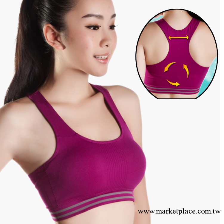 爆款無縫運動文胸 無鋼圈休閑瑜伽跑步女士工字背心學生內衣大碼工廠,批發,進口,代購