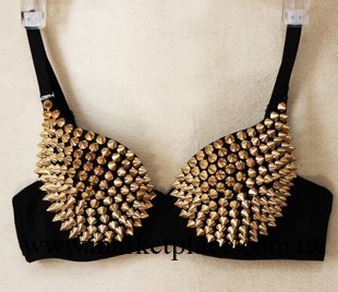 ladygaga明星大愛鉚釘文胸內衣夜店女歌手舞臺裝演出服文胸 現貨工廠,批發,進口,代購