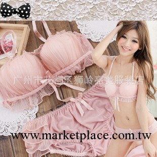 日韓系 少女抹胸內衣 爆款 防走光 三排扣文胸內衣套裝批發工廠,批發,進口,代購