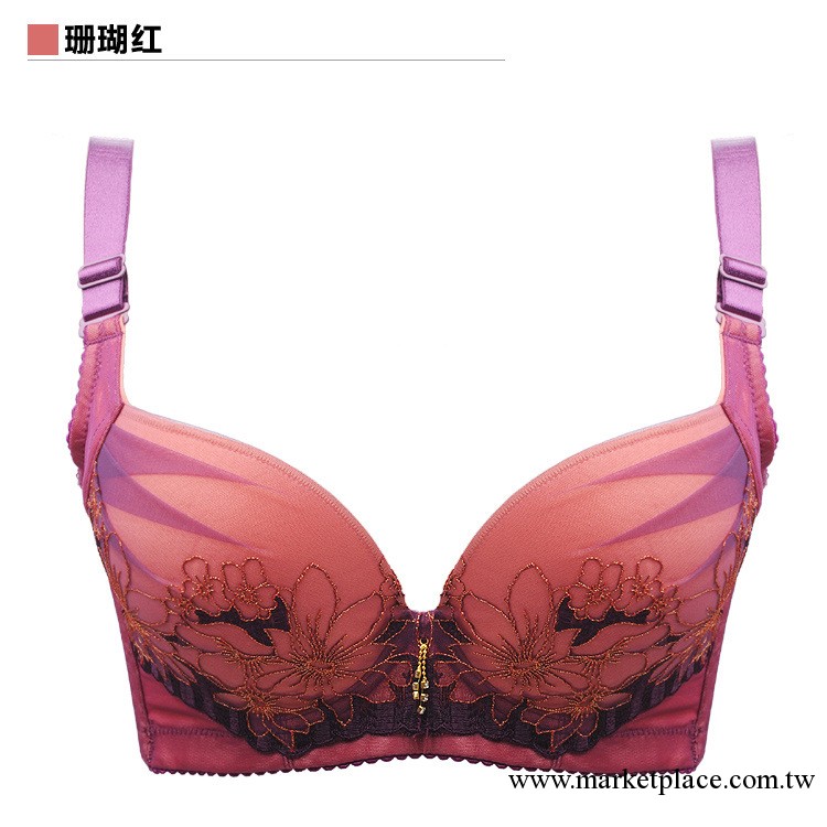 紫荊花刺繡 淘寶熱賣 小胸聚攏 側收副乳調整型正品文胸內衣批發工廠,批發,進口,代購