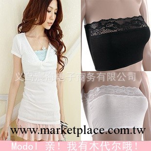 C069   9色可選 韓版莫代爾裹胸 蕾絲花邊吊帶打底抹胸 大碼內衣工廠,批發,進口,代購