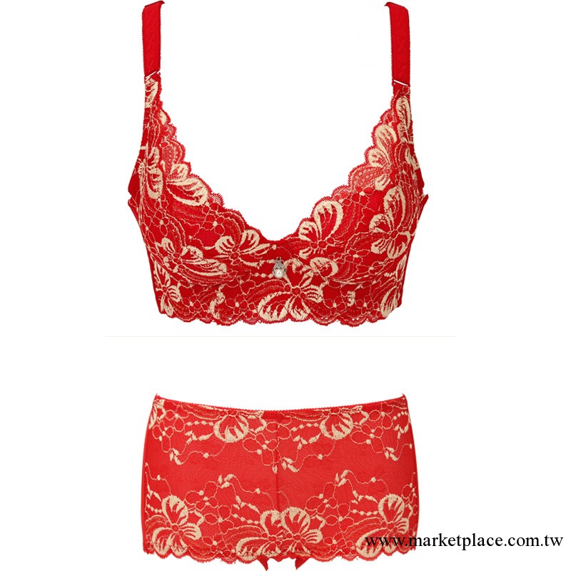 2013新款蕾絲深Ｖ 碟戀佳人性感內衣調整型聚攏文胸套裝工廠,批發,進口,代購