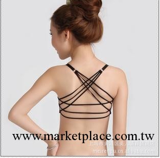 易挺新品女士內衣性感嫵媚美背黑色前扣系帶聚攏文胸薄款2072正品工廠,批發,進口,代購