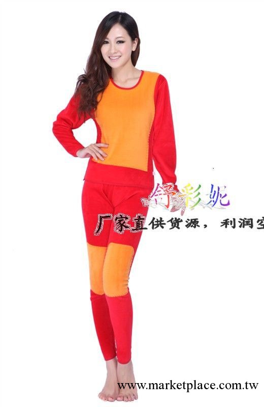 秋季新品 金狐貍不倒絨女士保暖內衣 新款保暖內衣套裝 女秋衣工廠,批發,進口,代購