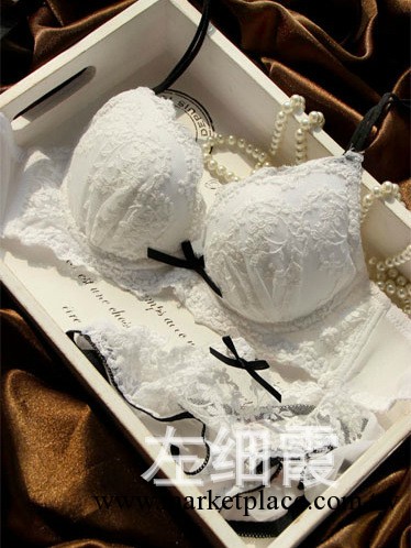 1916     時尚歐美款三排扣帶插片女士內衣套裝 帶插片外文胸套裝工廠,批發,進口,代購