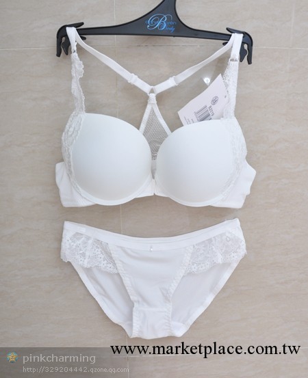 法國外貿歐美 美背性感蕾絲內衣 調整型杯bra 不聚攏前扣文胸套裝工廠,批發,進口,代購