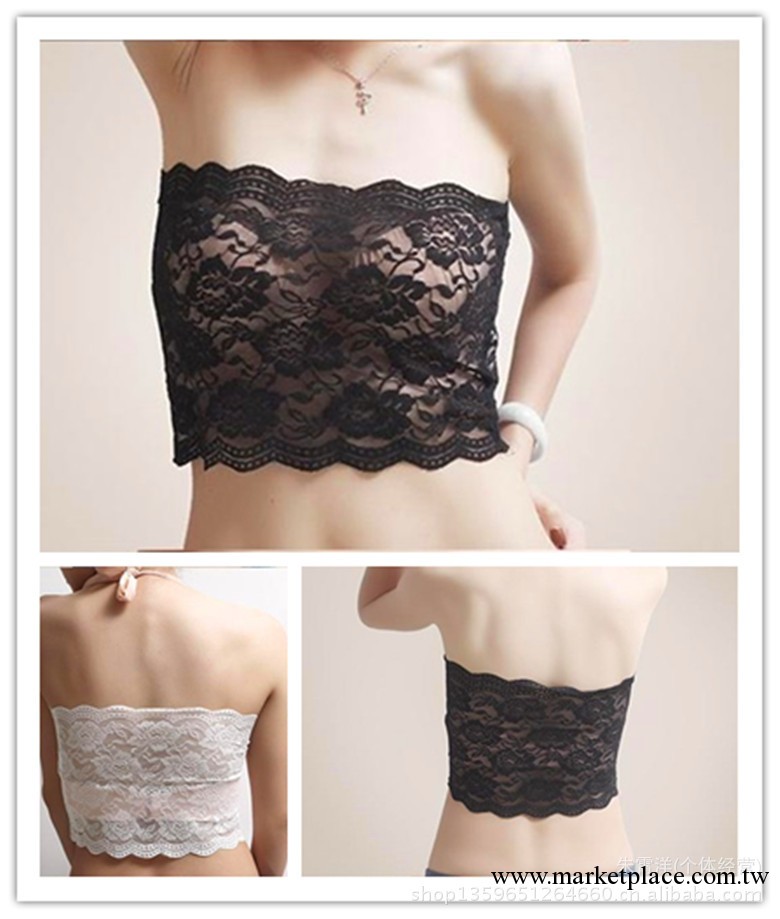 韓版 全蕾絲 裹胸 防走光內衣 性感 玫瑰花形裹胸工廠,批發,進口,代購
