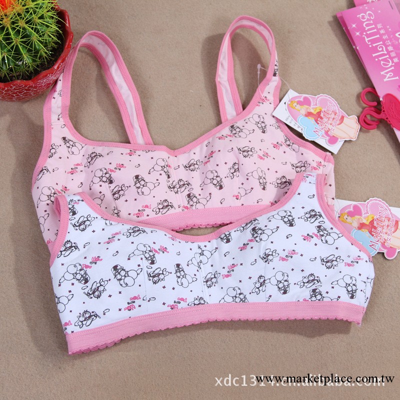 廠傢批發公主學生文胸 少女內衣文胸 純棉背心式運動文胸058工廠,批發,進口,代購