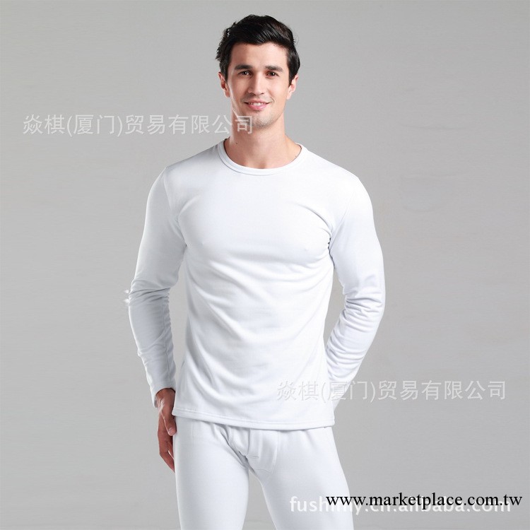 CK男式保暖內衣 大銀邊重金屬鋼標棉圓領保暖內衣秋衣套裝 加厚款工廠,批發,進口,代購