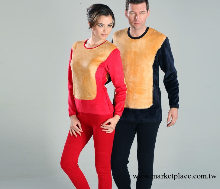 批發男女士黃金甲保暖內衣套裝 加厚護膝新花型版金狐貍超市地攤工廠,批發,進口,代購