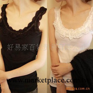 2013女裝甜美蕾絲花邊螺紋打底工字背心 全棉吊帶內衣廠傢批發工廠,批發,進口,代購