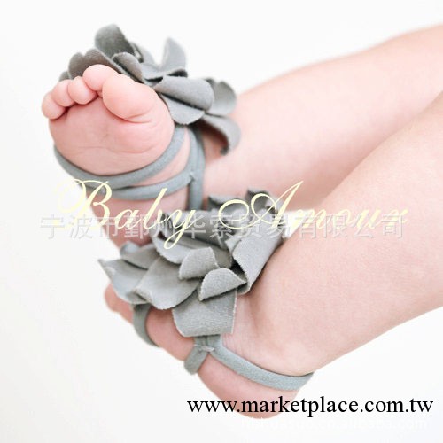 Green baby barefoot sandals foot flower寶寶赤腳涼鞋腳花批發・進口・工廠・代買・代購