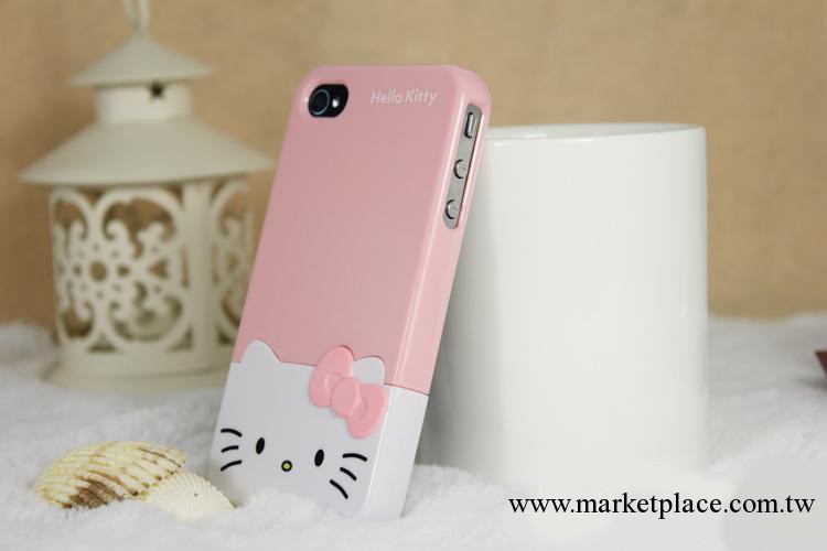 Hello Kitty 上下開 蘋果iphone4/5新款手機殼保護套批發配件工廠,批發,進口,代購