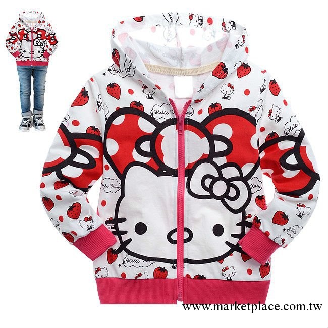 外貿2013春裝卡通女童外套 兒童衛衣開衫hello kitty外套批發8062工廠,批發,進口,代購