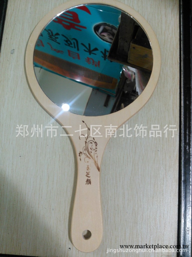 木頭手柄鏡 木頭後背鏡 特大木頭鏡 美容店專業用鏡子 美發造型鏡工廠,批發,進口,代購