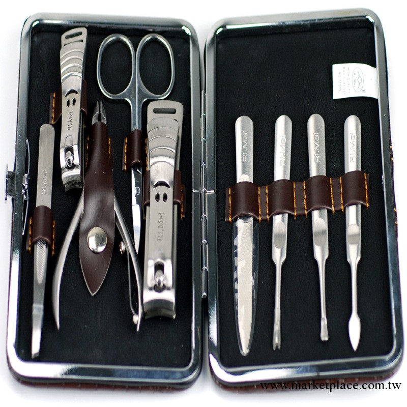 美妝工具高檔禮盒裝 美容美甲9件套  小號指甲刀  指甲銼批發工廠,批發,進口,代購