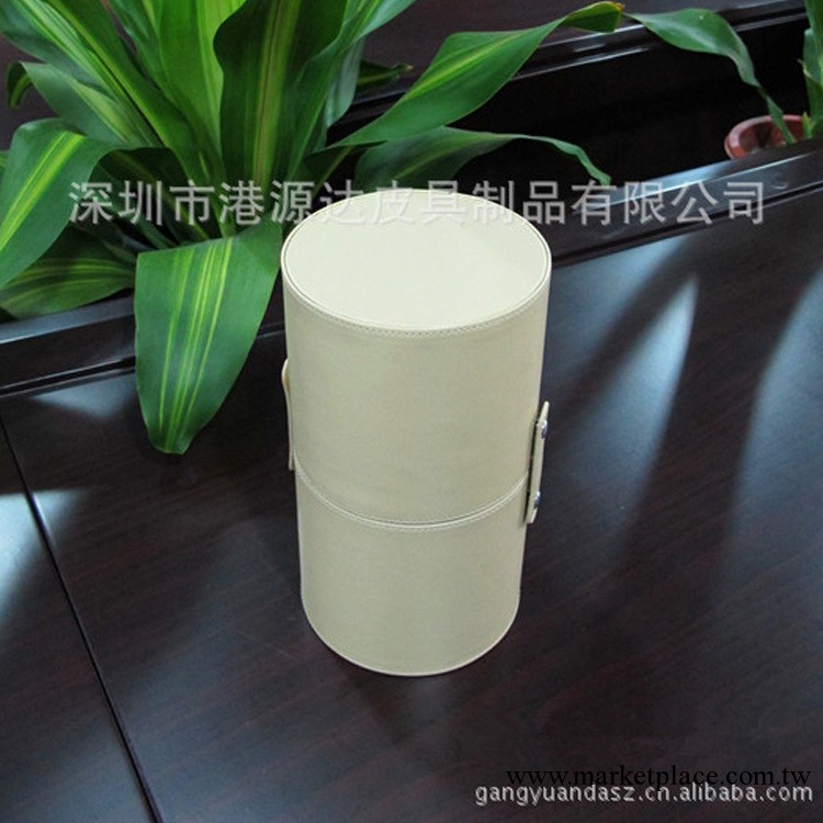 廠傢供應定做加工各類美容化妝用品筒 經典時尚簡易皮質化妝刷筒工廠,批發,進口,代購