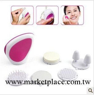廠傢直銷臉部電動按摩器 五合一臉部按摩器 防水美容按摩器工廠,批發,進口,代購