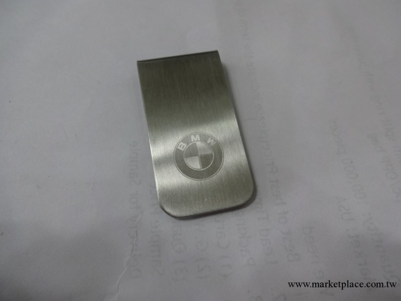 304不銹鋼拉絲錢夾 各種LOGO訂制金屬錢夾 促銷品贈送品禮品錢夾工廠,批發,進口,代購