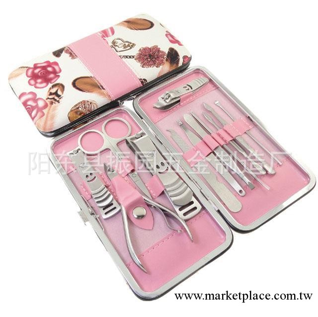 商務贈品 蝴蝶紋皮套美容套裝 指甲鉗修眉刀工具包 化妝精美禮品工廠,批發,進口,代購