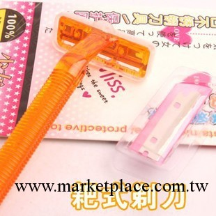 2838 美伊亭女用耙式合金塑膠不銹鋼刀片旋轉弧度剃毛刀 美容工具工廠,批發,進口,代購