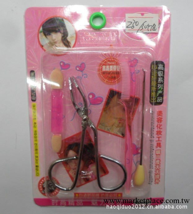 美容工具套裝,內有眉剪,眉梳 耳勺 雙頭眼影棒工廠,批發,進口,代購