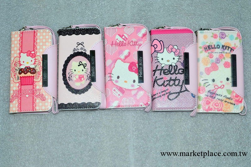 韓國Hello Kitty iphone5皮套 蘋果5手機殼 iphone5左右翻保護套工廠,批發,進口,代購