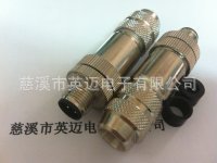 M12金屬屏蔽連接器，接插件，航空插頭，A.B.D型4-8芯工廠,批發,進口,代購