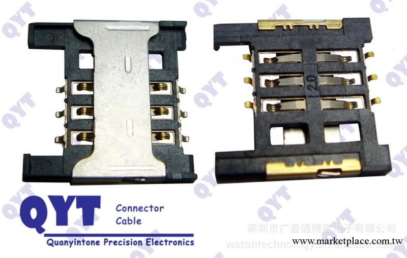 SIM 卡座 6PIN，手機連接器 SIM卡座工廠,批發,進口,代購