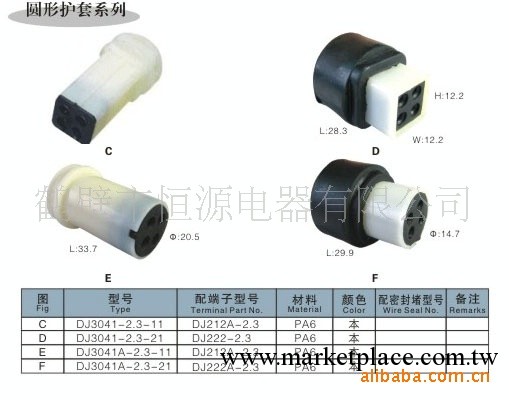 DJ3041-2.3-11(21);DJ3041A-2.3-11(21)汽車連接器圓柱型工廠,批發,進口,代購