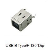 USB B型母180度DIP USB D口打印機母座立式直插 USB連接器工廠,批發,進口,代購