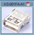 USB連接器 AF母座90度ROHS銅殼貼板式帶柱子高端產品批發・進口・工廠・代買・代購